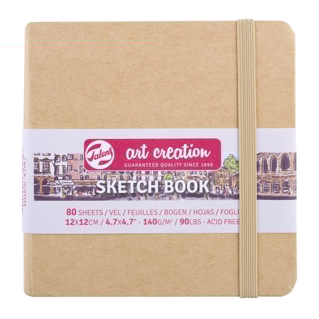 Schetsboek Talens Art Creation 80 witte vellen 140gr 120x120mm kraft afbeelding