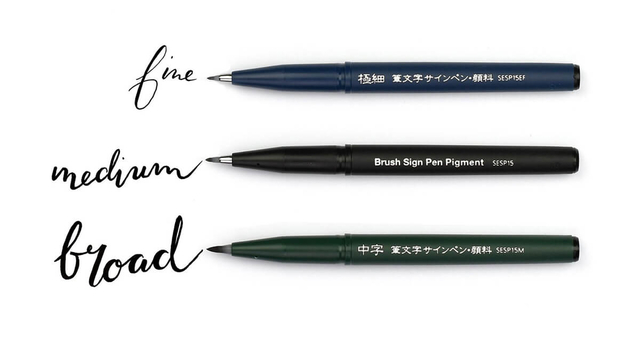 Brushpen Pentel XSESP15 zwart blister à 3 stuks — Foto 2 van 2
