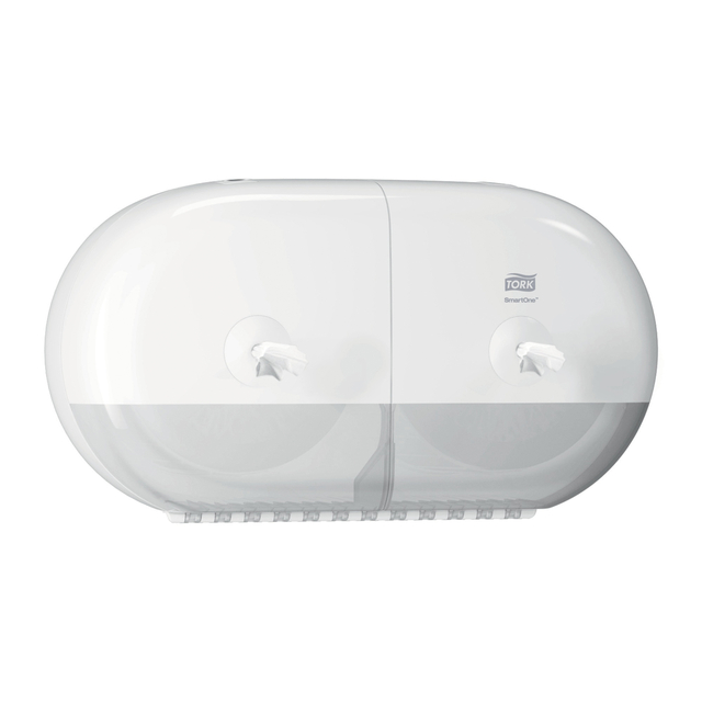 Toiletpapierdispenser Tork T9 Elevation SmartOne klein duo wit 682000 afbeelding