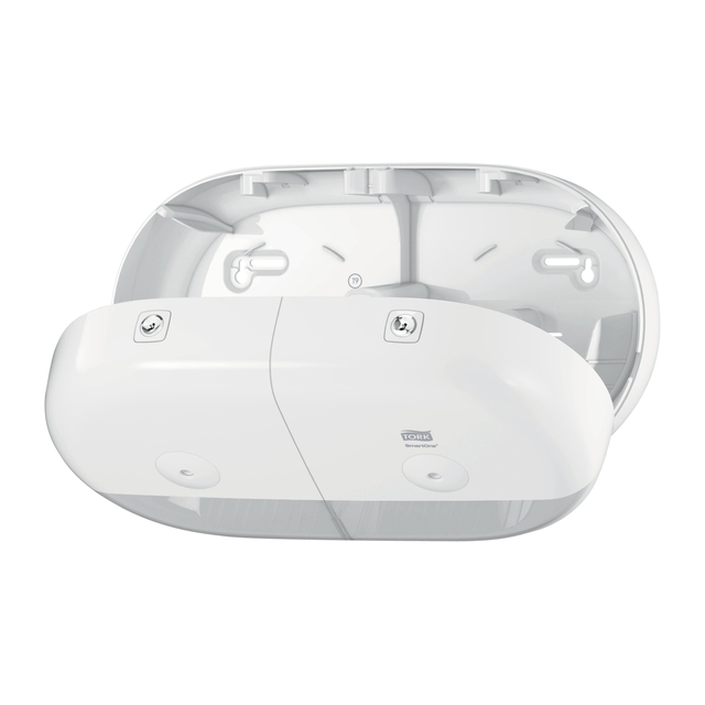 Toiletpapierdispenser Tork T9 Elevation SmartOne klein duo wit 682000 — Foto 2 van 2