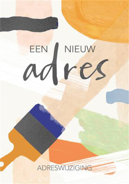 Wenskaart Hallmark nieuwe woning verfstrepen pak à 5 stuks afbeelding