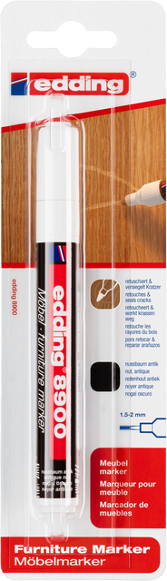 Viltstift edding 8900 meubel rond 1.5-2mm antiek notenhout blister à 1 stuk afbeelding