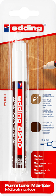 Viltstift edding 8900 meubel rond 1.5-2mm mahoniehout blister à 1 stuk afbeelding