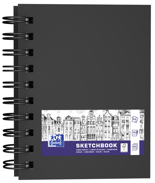 Schetsboek Oxford A6 80 vel 100 gram spiraal afbeelding