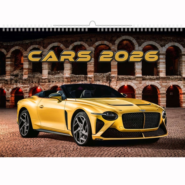 Kalender 2026 Helma 365 31.5x45cm autos afbeelding