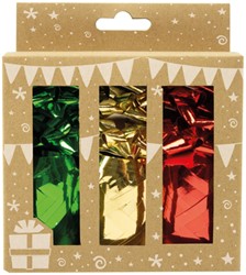 Cadeauversieringsset 12-delig 3 kleurig