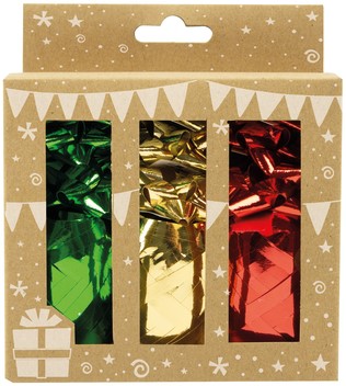 Cadeauversieringsset 12-delig 3 kleurig