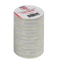 Plakband Quantore 19mmx25m transparant 4 rollen