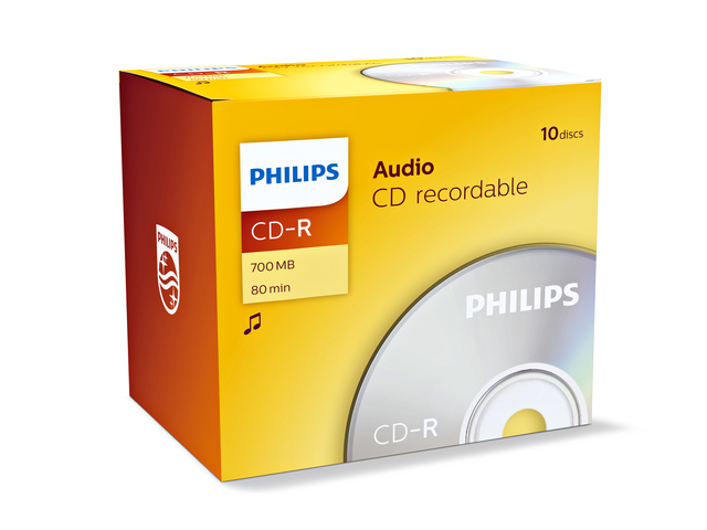 CD-R Philips 80Min audio JC 10 stuks — Foto 2 van 2