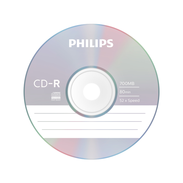 CD-R Philips 80Min 700MB 52x SP 100 stuks — Foto 2 van 2