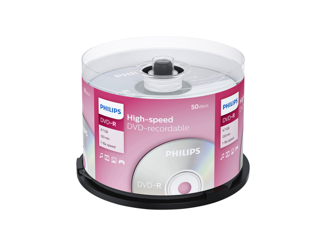DVD-R Philips 4.7GB 16x SP (50) afbeelding