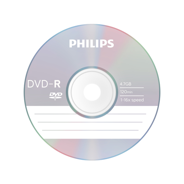 DVD-R Philips 4.7GB 16x SP 25 stuks — Foto 2 van 2