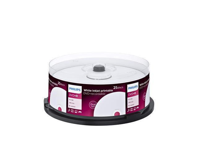 DVD+R Philips 8.5GB DL 8x IW SP 25 stuks afbeelding
