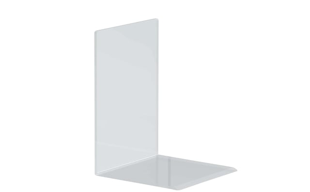 Boekensteun MAUL acryl 12x12x17cm set 2 glashelder afbeelding