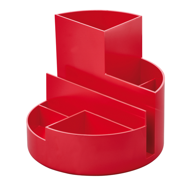 Pennenkoker MAULroundbox Blauwe Engel recycled 6 vaks rood afbeelding