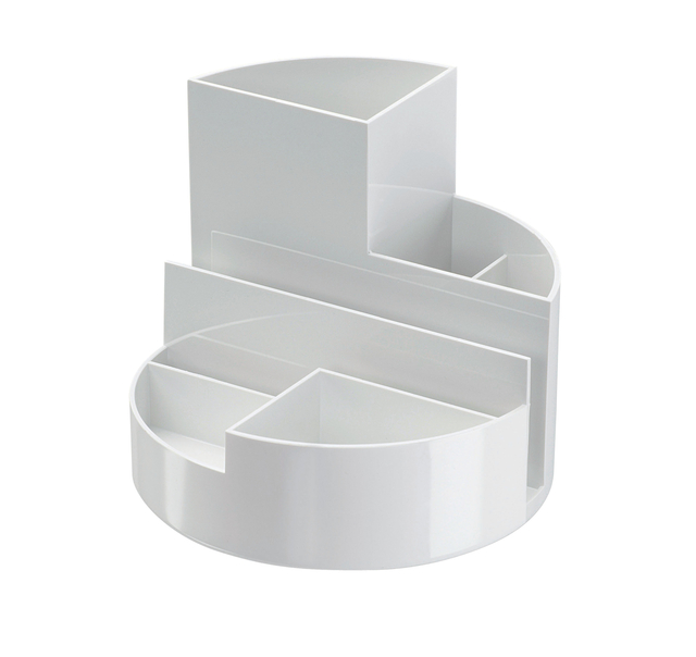 Pennenkoker MAULroundbox Blauwe Engel recycled 6 vaks wit afbeelding