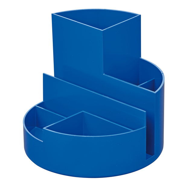 Pennenkoker MAUL roundbox Blauwe Engel recycled 6 vaks blauw afbeelding