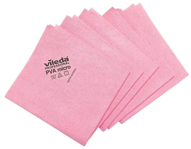 Microvezeldoeken Vileda Pro rood 5 stuks afbeelding