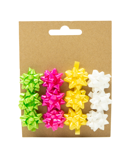 Mini strikken groen/roze/geel/wit 12 stuks afbeelding