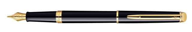 Vulpen Waterman Hémisphère black lacquer GT medium afbeelding
