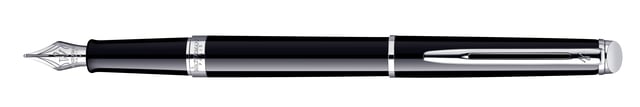 Vulpen Waterman Hémisphère black lacquer CT medium afbeelding