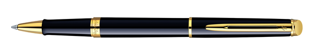 Rollerpen Waterman Hémisphère black lacquer GT fijn afbeelding