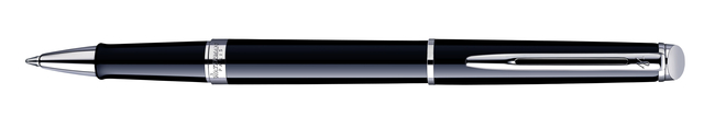 Rollerpen Waterman Hémisphère black lacquer CT fijn afbeelding