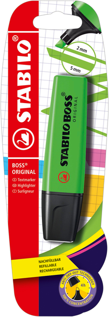 Markeerstift STABILO BOSS Original 70/33 groen blister à 1 stuk afbeelding