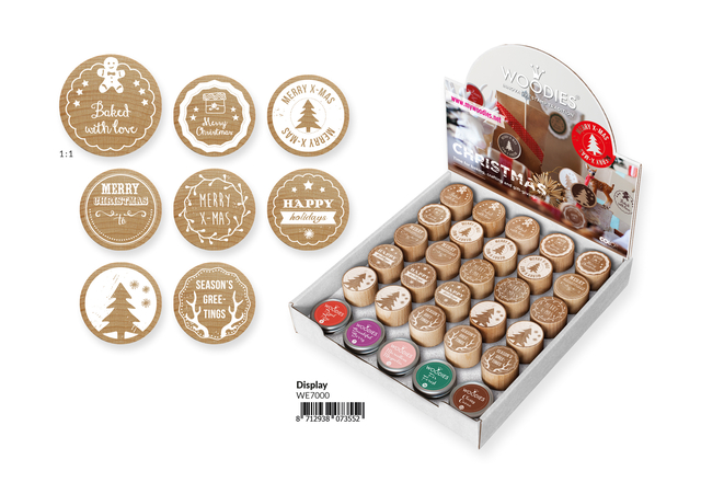 Stempels en stempelkussen Woodies Christmas — Foto 2 van 2