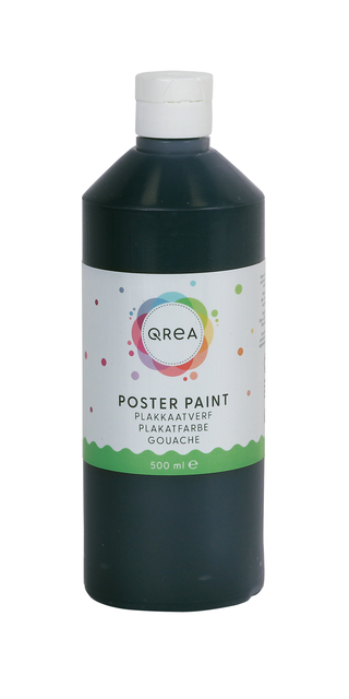 Plakkaatverf Qrea zwart 500ml afbeelding