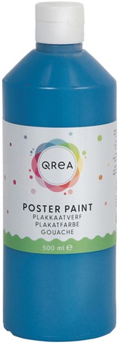 Plakkaatverf Qrea primair blauw 500ml