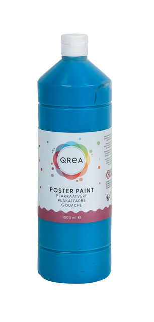 Plakkaatverf Qrea primair blauw 1000ml afbeelding