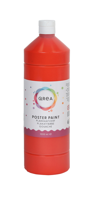 Plakkaatverf Qrea lichtrood 1000ml afbeelding