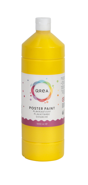 Plakkaatverf Qrea primair geel 1000ml afbeelding