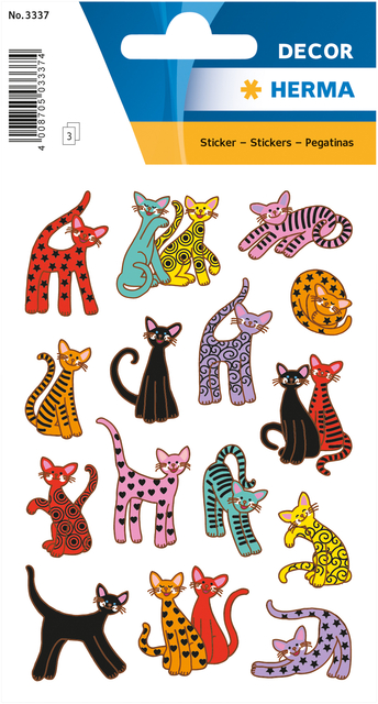 Etiket HERMA 3337 abstracte katten afbeelding