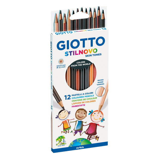 Potlood Giotto Stilnovo skin tones 12 stuks afbeelding