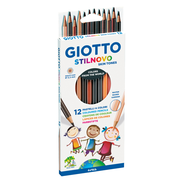 Kleurpotlood Giotto Stilnovo Skin Tones set à 12 kleuren afbeelding