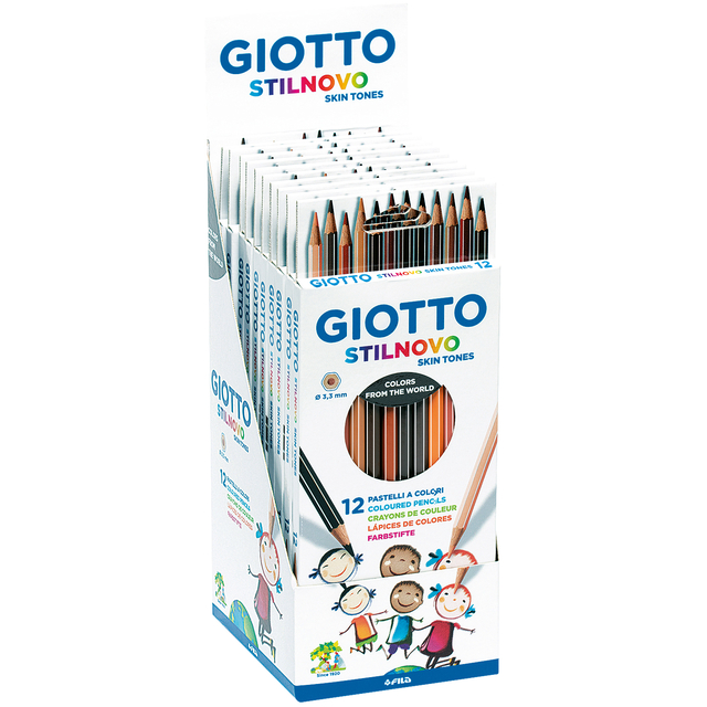 Kleurpotlood Giotto Stilnovo Skin Tones set à 12 kleuren — Foto 2 van 2
