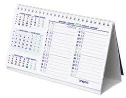 Bureaumaandkalender 2026 Brepols 210x125mm