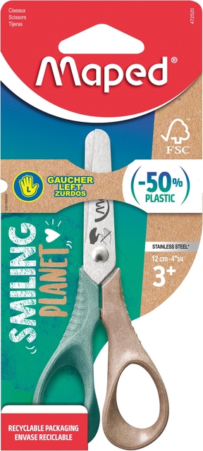 Schaar Maped Smiling Planet 12cm links afbeelding