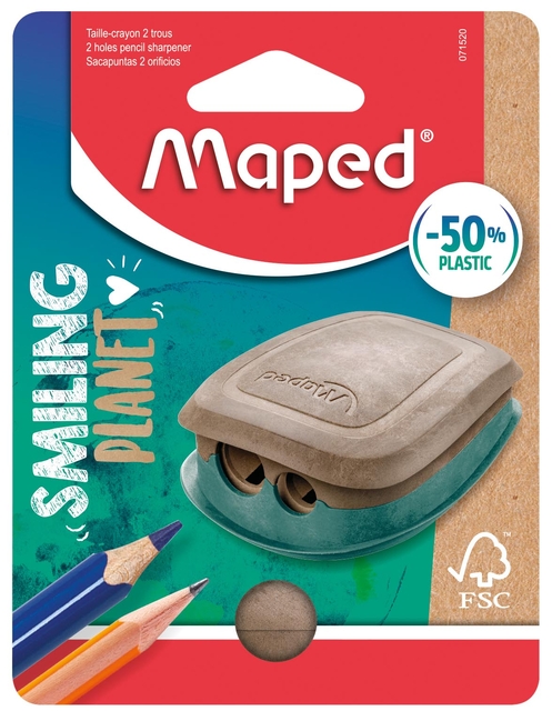 Puntenslijper Maped Smiling Planet 2-gaats afbeelding