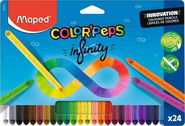 Kleurpotlood Maped Color&apos;Peps Infinity set à 24 kleuren afbeelding