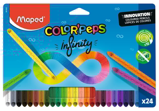 Kleurpotlood Maped Color&apos;Peps Infinity set à 24 kleuren afbeelding