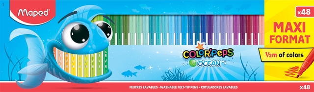 Kleurstift Maped Color&apos;Peps Ocean doos à 48 kleuren afbeelding