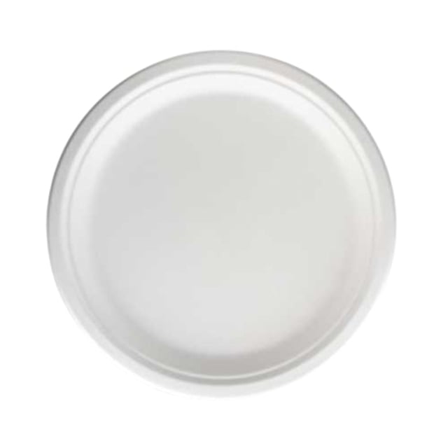 Bord IEZZY 260mm suikerriet PFAS-vrij wit 50 stuks wit afbeelding