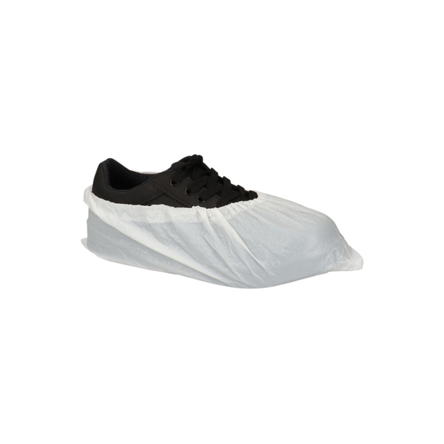 Schoenovertrek CMT 70mu geruwd maat 36-46 CPE wit 50 stuks afbeelding