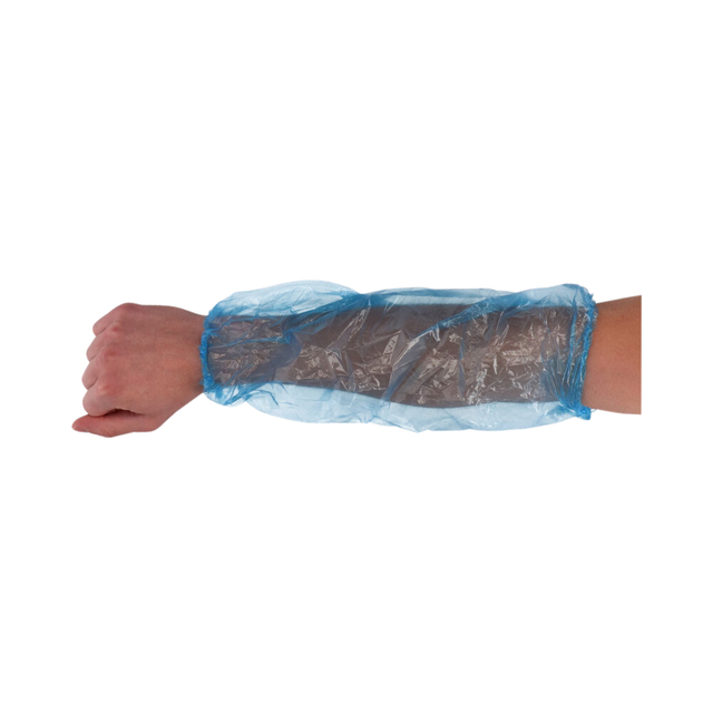 Mouwovertrek CMT 20x40cm 20mu LDPE blauw afbeelding
