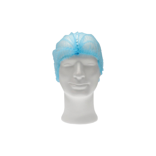 Haarnet CMT clip non-woven L 53cm met detectie strip PP blauw afbeelding