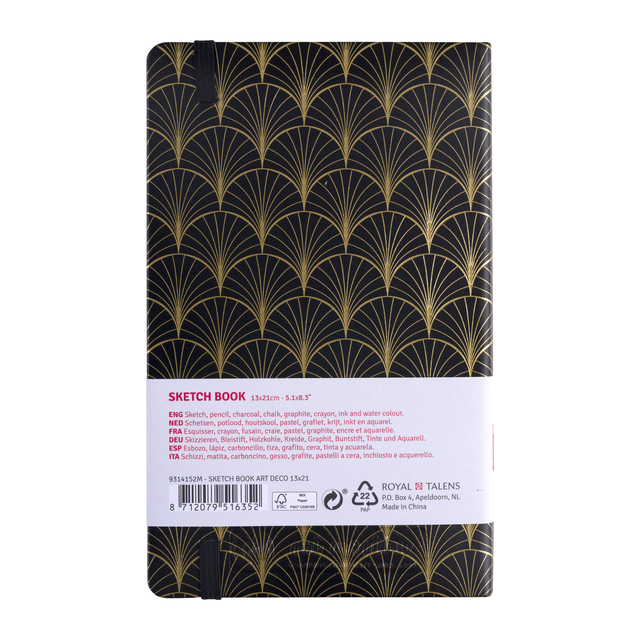 Schetsboek Talens Art Creation 80 vel 140gr 130x210mm art deco — Foto 2 van 2