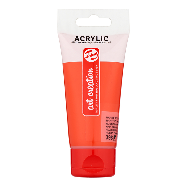 Acrylverf Talens Art Creation 398 naftolrood licht tube à 75ml afbeelding